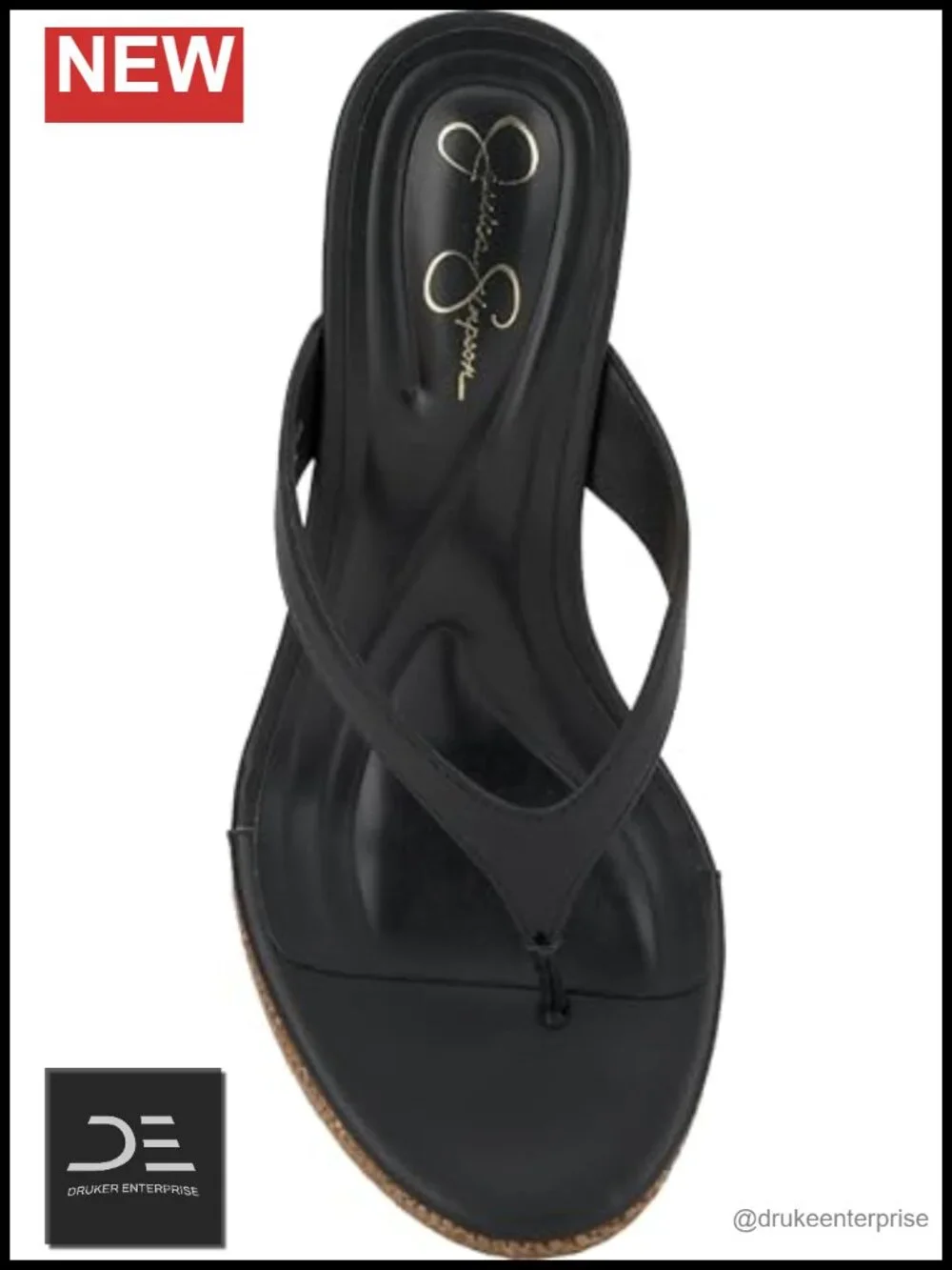 Jessica Simpson Womens Jyseta Faux Leather Platform Wedge Sandal